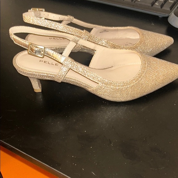 Pelle moda Deena 2 Low Heel Slingback gold size 5 - Picture 6 of 8